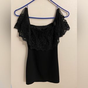 Black dress off shoulder